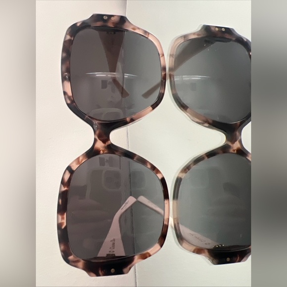 Lady Dior Studs Square Sunglasses In Havana/light Pink - Picture 9 of 14